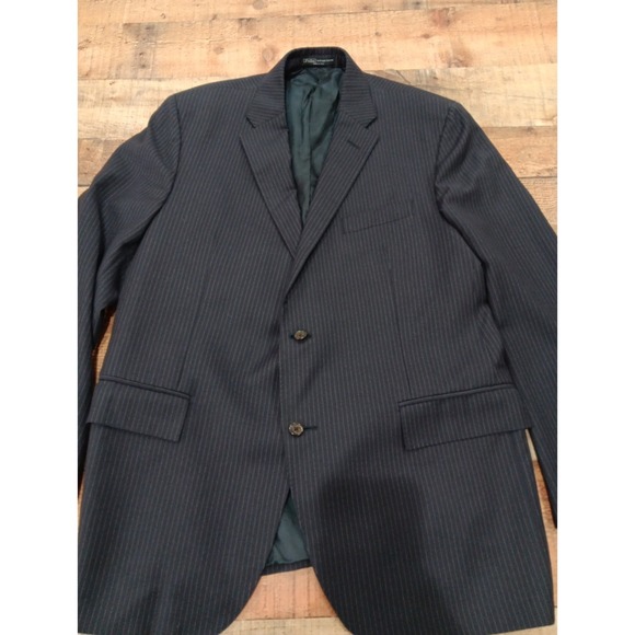 Polo Ralph Lauren Blazer Mens 48R Pinstripe Made Italy Wool / Cashmere2355
